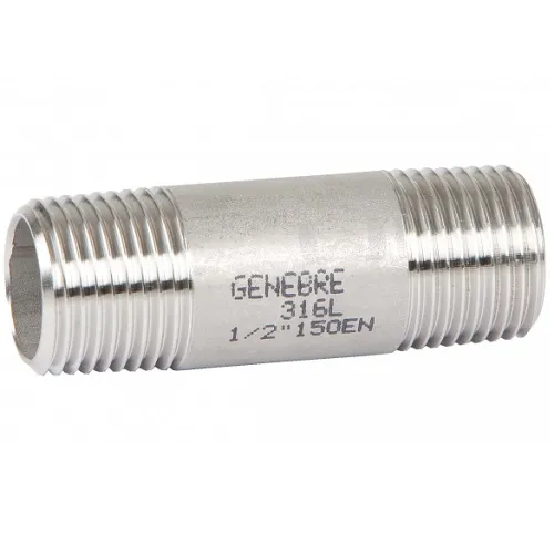 Фитинг: ниппель GENEBRE 0150 09 100, нержавеющая сталь, резьбовой, PN20